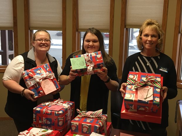 East River FCU Staff with Angel Tree Gifts