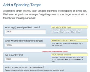 Add a Spending Target