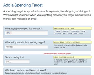 Add a Spending Target