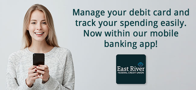 Manage your debit card and track spending!
